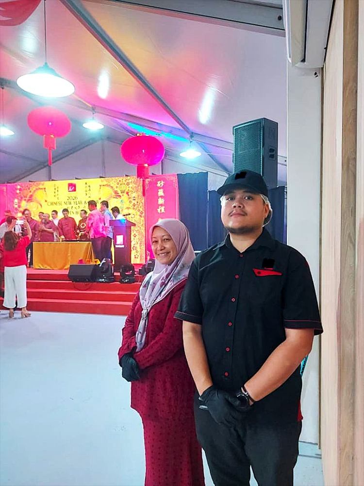 Our crew at a client event