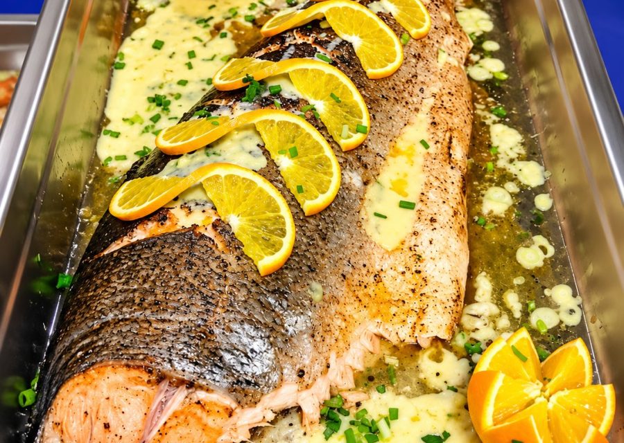 Baked whole fish